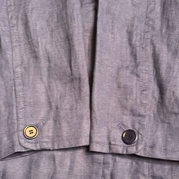 Madewell Double-Breasted Crossover Blazer in 100% Linen blue Women’s Sz XXS NWOT - Picture 9 of 13